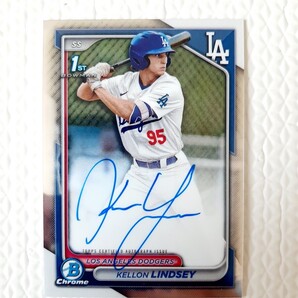 Kellon Lindsey 直筆サインカード Dodgers