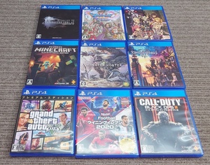 YI キ6-242 PS4 ゲームソフト 9本おまとめセット ドラゴンクエストXI GTAV マインクラフト 他