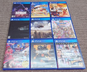 YI キ6-243 PS4 ゲームソフト 9本おまとめセット FFVII ドラゴンクエストXI GTAV 他
