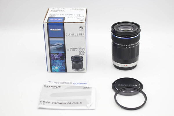 極美品◆OLYMPUS オリンパス M.ZUIKO DIGITAL ED 40-150mm F4-5.6◆ブラック♪4886-0606
