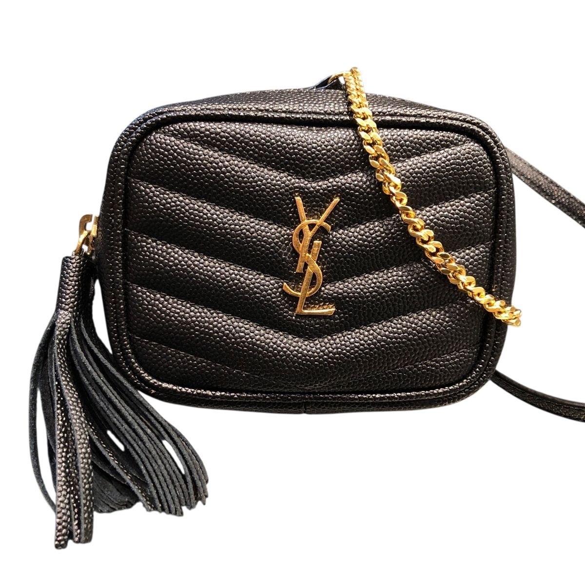 【中古】サンローラン BR635086 カサンドラ グレインドレザーミニチェーン