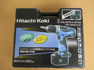 Hitachi Koki コードレスドライバードリル FDS-12DVD 12V 稼働品 充電器&予備電池付き ケース入り 激安 !!