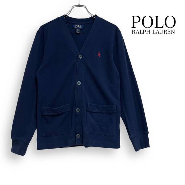 POLO RALPH LAUREN ポロ ラルフローレン コットン カーディガン ネイビー レディースS相当
