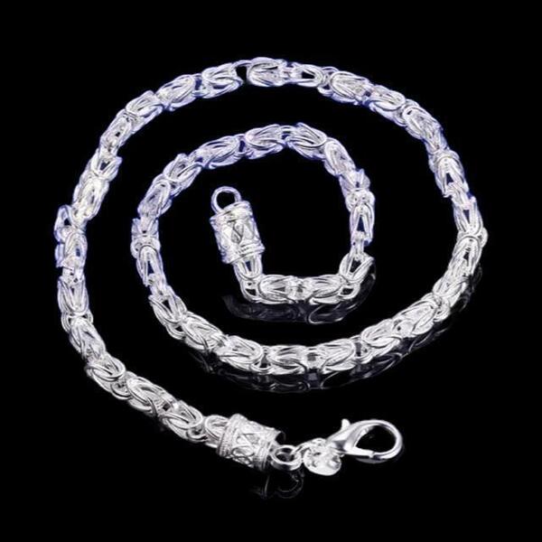 【B19】ネックレス ブレスレット アクセサリー メンズ シルバー