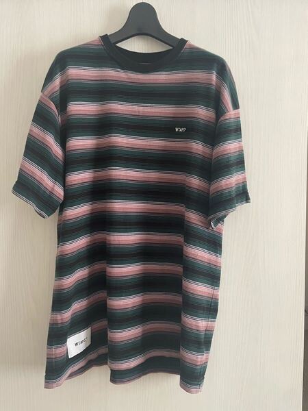 wtaps 24ss Tシャツ サイズM 02 241ATDT-CSM26 半袖 ボーダー カットソー
