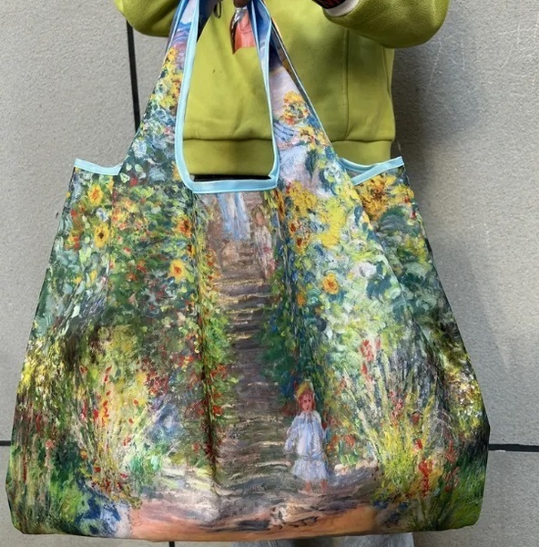 ■新品■エコバッグ【花 女の子】大容量 コンパクト 簡単 かわいい 便利 ショッピングバッグ