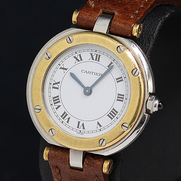 【稼動品】Cartier/カルティエサントスラウンド/QZ/OH済/レディース Yahoo!オークション -「カルティエ サントス ラウンド