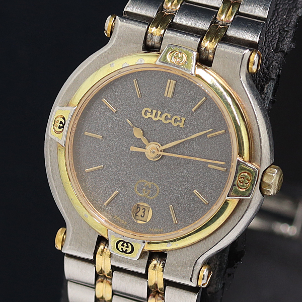 グッチ 9000L SS×GP QZ 黒文字盤 ABランクの買取参考価格