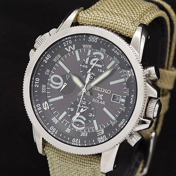 完動品☆セイコー プロスペック☆V172-0AD0 ソーラー クロノグラフ Yahoo!オークション -「seiko v172」(セイコー) (さ行)の落札