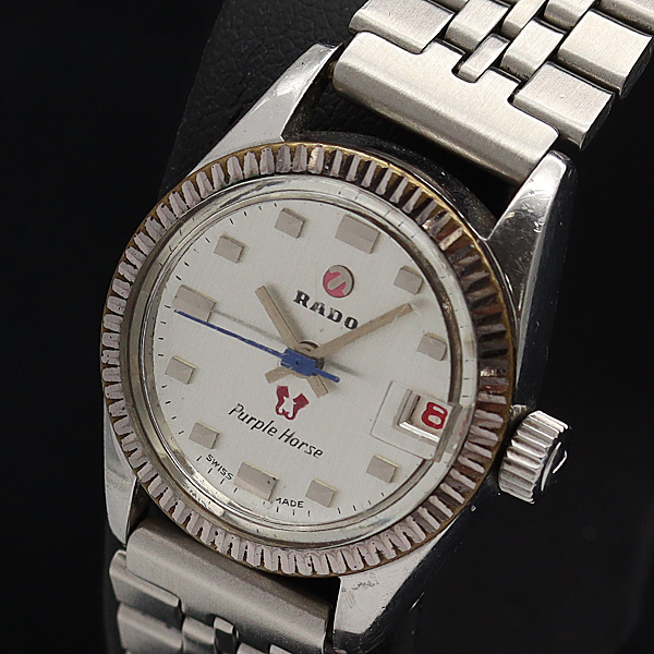 ラドー パープルホース 腕時計 レディース 自動巻き ビンテージ 22mm 銀 Yahoo!オークション -「rado purple horse」の落札相場・落札価格