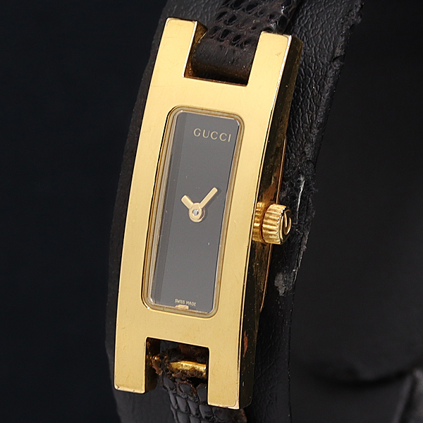 【美品】GUCCI 時計 3900L クォーツ リザード ゴールド ブラック Yahoo!オークション -「グッチ 時計 レディース 3900l」の落札