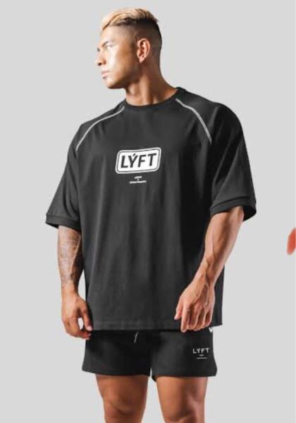 LYFT リフト ボックスロゴ オーバーサイズ Tシャツ XLサイズ ブラック