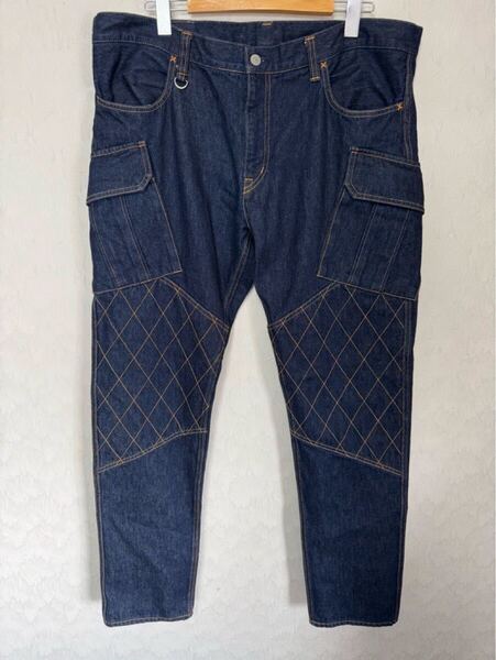 児島ジーンズ KOJIMA GENES ジーンズ ダブルニー カーゴ W40 デニムパンツ 13oz RNB-117