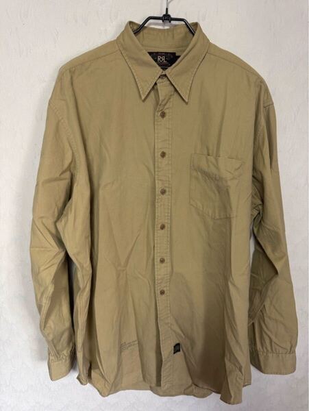 RRL ダブルアールエル ラルフローレン シャツ ベージュ XLサイズ 美品