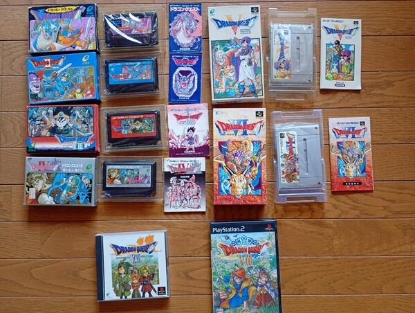 【ドラクエシリーズまとめ売り】エニックス ドラゴンクエスト・Ⅱ・Ⅲ・Ⅳ・Ⅴ・Ⅵ・Ⅶ・Ⅷ 箱、説明書付き 比較的マシな方 送料無料