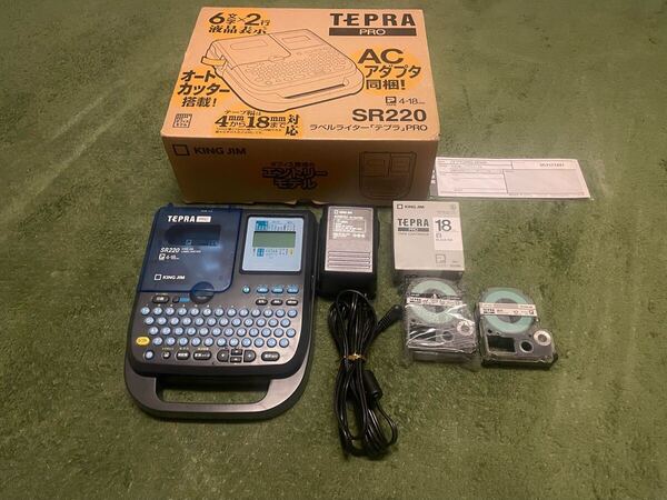 【動作品・即決・送料込】 KING JIM ★ キングジム ★ ラベルライター ★ テプラ PRO ★ TEPRA SR220 ★