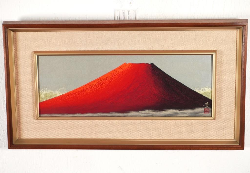 Yahoo!オークション -「赤富士 日本画」(絵画) (美術品)の落札