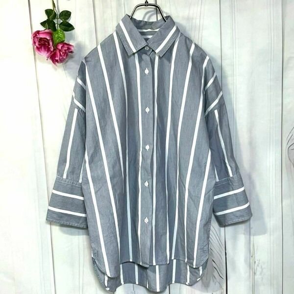 【美品】I.T.’S. international ストライプシャツ ゆったり