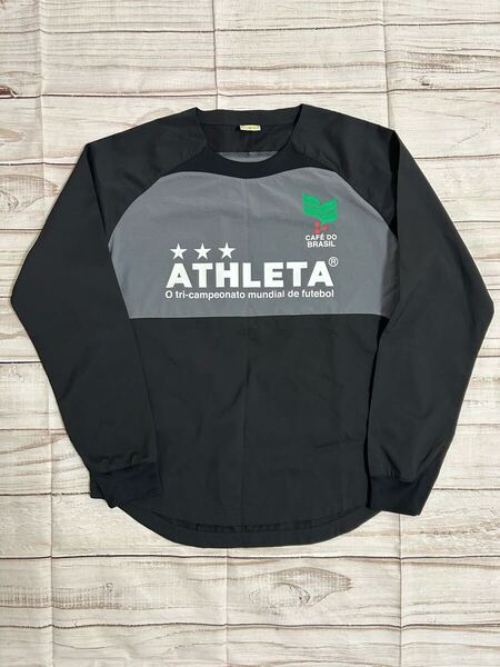 アスレタ ピステ 長袖 L 黒 ブラック サッカー フットサル athleta プラクティスシャツ ジャージ