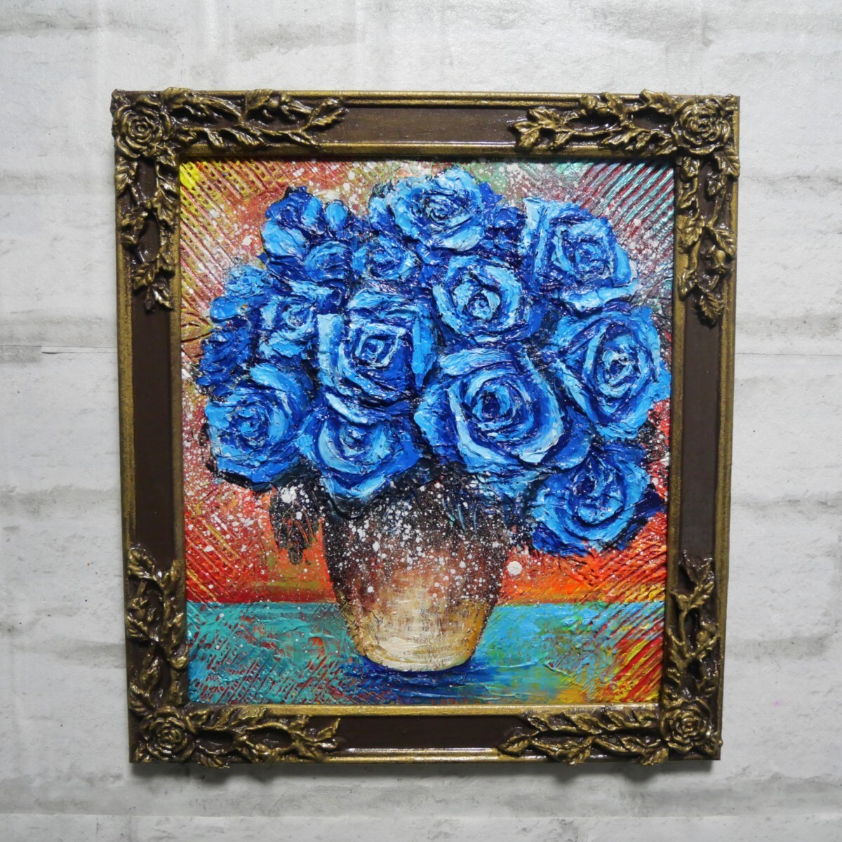 洋画家 古家新 ばら 油絵 油彩画 バラ 薔薇 - メルカリ