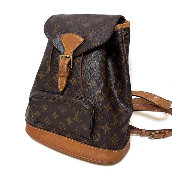 Louis Vuitton ルイヴィトン モンスリMM モノグラム リュック バックパック PVC レザー M51136