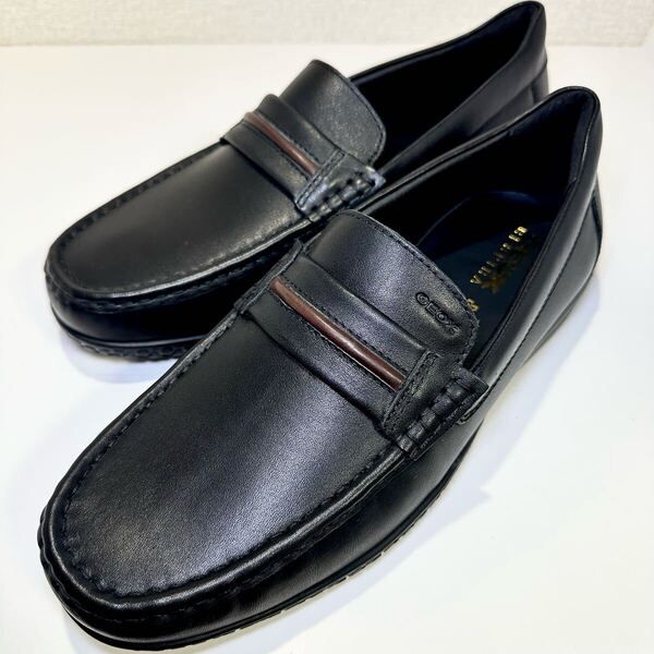 即決/未使用/参考定価33.000円/リーガルお好きな方/REGAL/メンズシューズ/ローファー/本革/革靴/通勤/黒/GEOX 26.5㎝/43/スリッポン