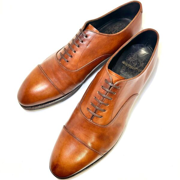 即決/定価77,000円/シェットランドフォックス SIZE 8.5/27.0cm /ウイングチップ/カーフ/茶/ブラウン/メンズ/SHETLAND FOX /ケンジントン