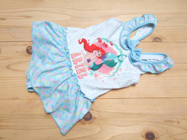 *美品!キッズ女の子ディズニープリンセス アリエルフリルワンピース水着120センチ*