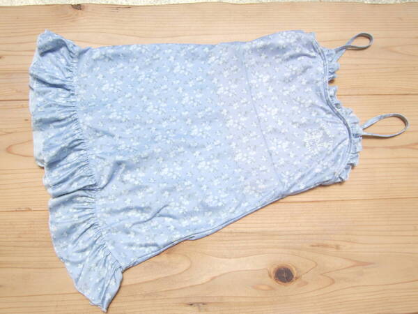 *美品!キッズ女の子お花柄パープルワンピース水着140センチ(10)*