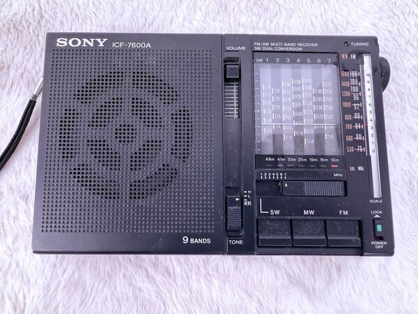 【動作品】SONY ICF-7600A FM/AM/SW 短波ラジオ ソニー