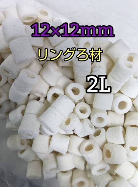 淡水海水両用 リングろ材 セラミックリング 12㎜ 2L アクアリウム 錦鯉 アロワナ グッピー ベタ 金魚 メダカ 熱帯魚 亀 ザリガニ