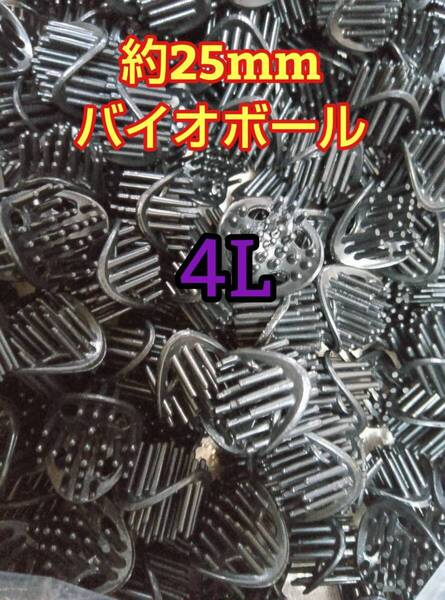 淡水海水両用 バイオボール25㎜ 4L アクアリウム 錦鯉 アロワナ グッピー ベタ 金魚 メダカ 熱帯魚 亀 ザリガニ