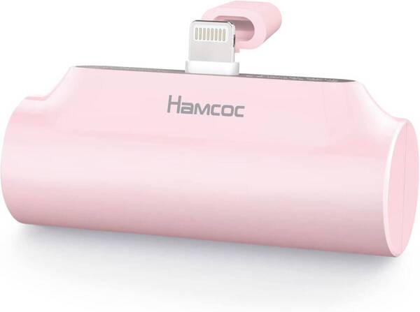 【送料無料】○モバイルバッテリー 5000mAh 充電器 コードレス Type-C スマホ対応 急速充電 USB出力 薄型 モバイル充電器(新品・未使用)