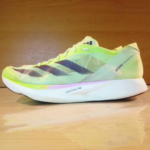【美品/完売カラー】Adidas/ Adizero Takumi Sen 10/ 27.5 cm/ グリーンスパーク/ アディダス アディゼロ タクミ セン 匠 戦
