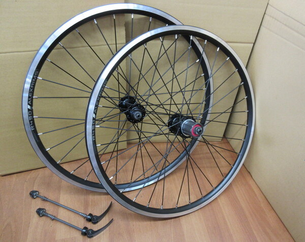 20インチ/451 ALEXRIMS ホイール前後セット ブラック・シマノ11S対応 未使用品