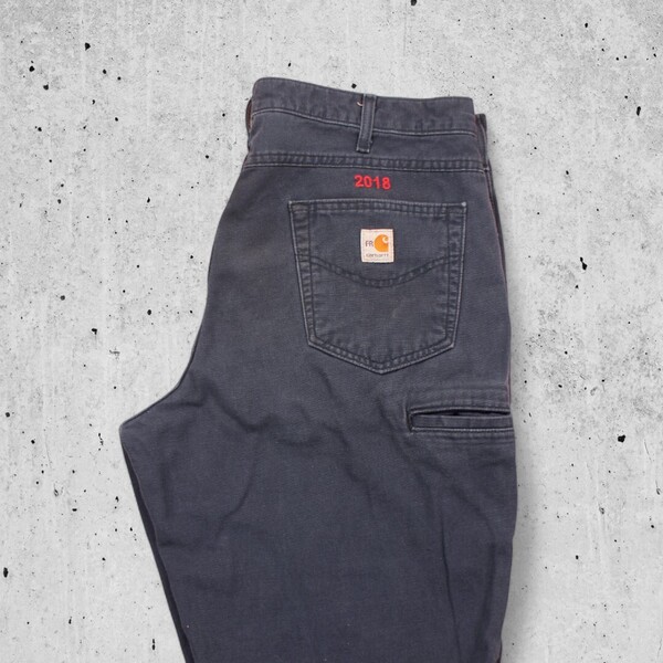 古着 MEXICO製 CARHARTT W38×L32 FRB159 WORK PANTS DKY カーハート ワークパンツ カーペンターパンツ 【Vintage】