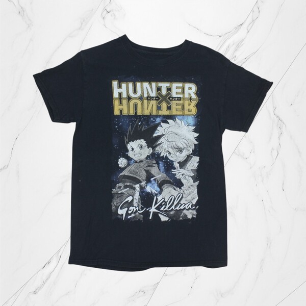 古着 HUNTER×HUNTER T-SHIRTS BLACK ハンターハンター アニメ キャラクタープリントTシャツ 【Vintage】
