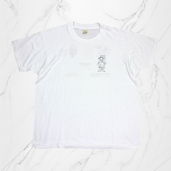 古着 80s USA製 SCREEN STARS T-SHIRTS WHITE Tシャツ シングルステッチ 半袖 【Vintage】