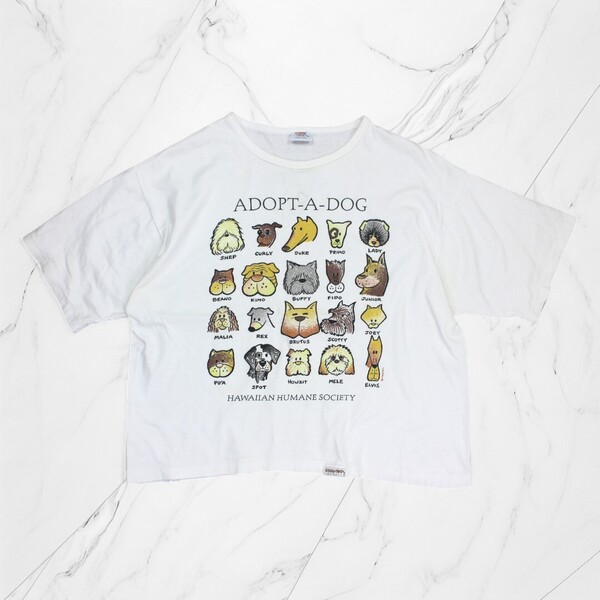 古着 USA製 CRAZY SHIRTS T-SHIRTS WHITE Tシャツ シングルステッチ 半袖 【Vintage】