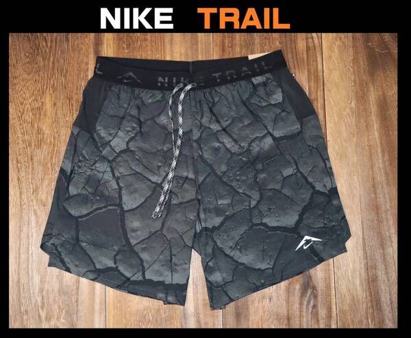 送料無料 特価即決【未使用】 NIKE ★ TRAIL ランニングショートパンツ (Mサイズ) ★ ナイキ FB7531-254 トレイル インナー付 ショーツ