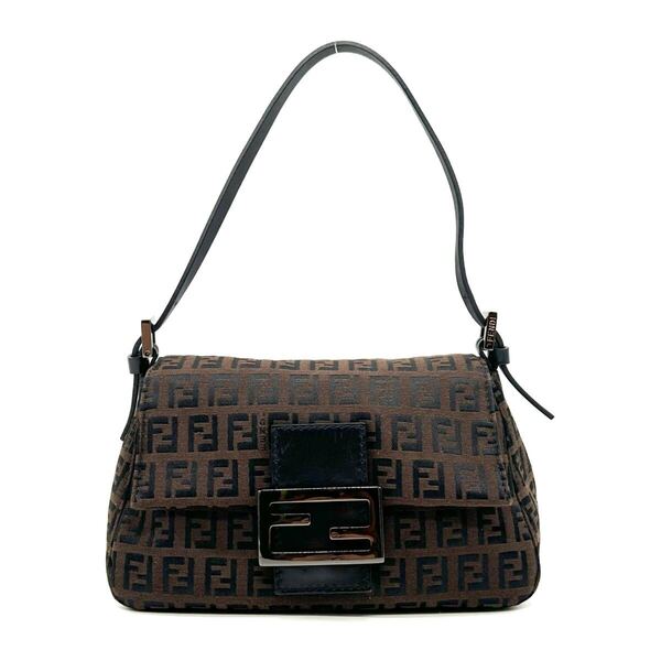 FENDI フェンディ ミニ マンマバケット ズッキーノ ワンショルダー バッグ ショルダーバッグ ブラウン 8BR180 ハンドバッグ ズッカ