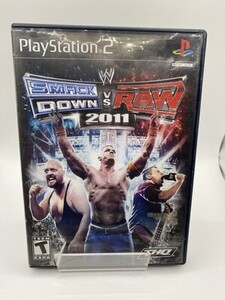 WWE SmackDown vs Raw 2011 PS2 PlayStation 2 Black Label CIB Complete Free Ship 海外 即決