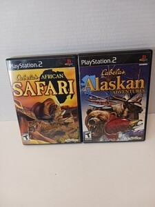 Sony PlayStation 2 PS2 Games Lot Of 2 CABELA'S African Safari Alaskan Adv Tested 海外 即決