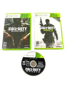 Microsoft XBox 360 Call of Duty Black Ops/Advanced Warfare/Ghost Games Lot 3 海外 即決