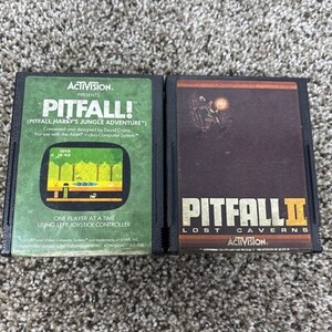 Pitfall II 2: The Lost Caverns & Pitfall Lot - Activision - Atari 2600 - TESTED 海外 即決