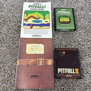 Pitfall II 2: The Lost Caverns & Pitfall Lot - Activision - Atari 2600 - TESTED 海外 即決