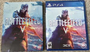 Battlefield 5 V with Steel Book Case 2 Set Bundle- PS4 Playstation 4 海外 即決