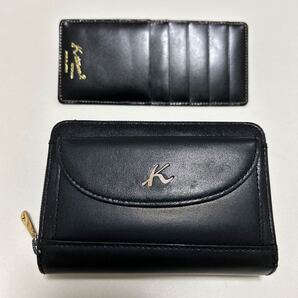◆Kitamura2 YOKOHAMA キタムラ2 財布&小物 ブラック 2点SET◆ ラウンドジップ 折り財布 × カードケース 日本製【送料無料】0616