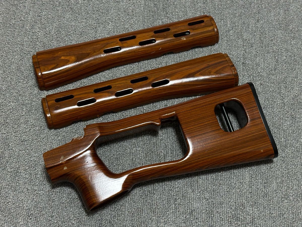 エアソフトシエン】 WE SVD用 合板ウッドストック＆ハンドガード