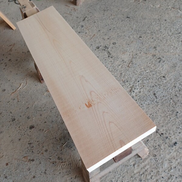 B-2000【80.8×20.8×3.5cm】 国産ひのき 板 看板 棚板 まな板 一枚板 無垢材 桧 檜 DIY